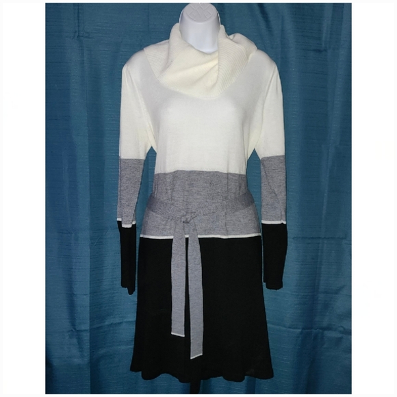 NY Collection Cowl Neck Sweater Dress - Picture 3 of 5